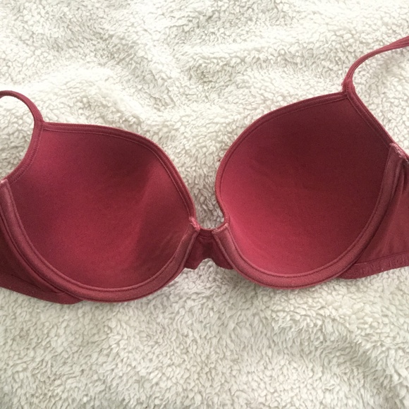 Vintage 90s Victoria's Secret Satin Underwire Bra Red Size 36B - Picture 4 of 10